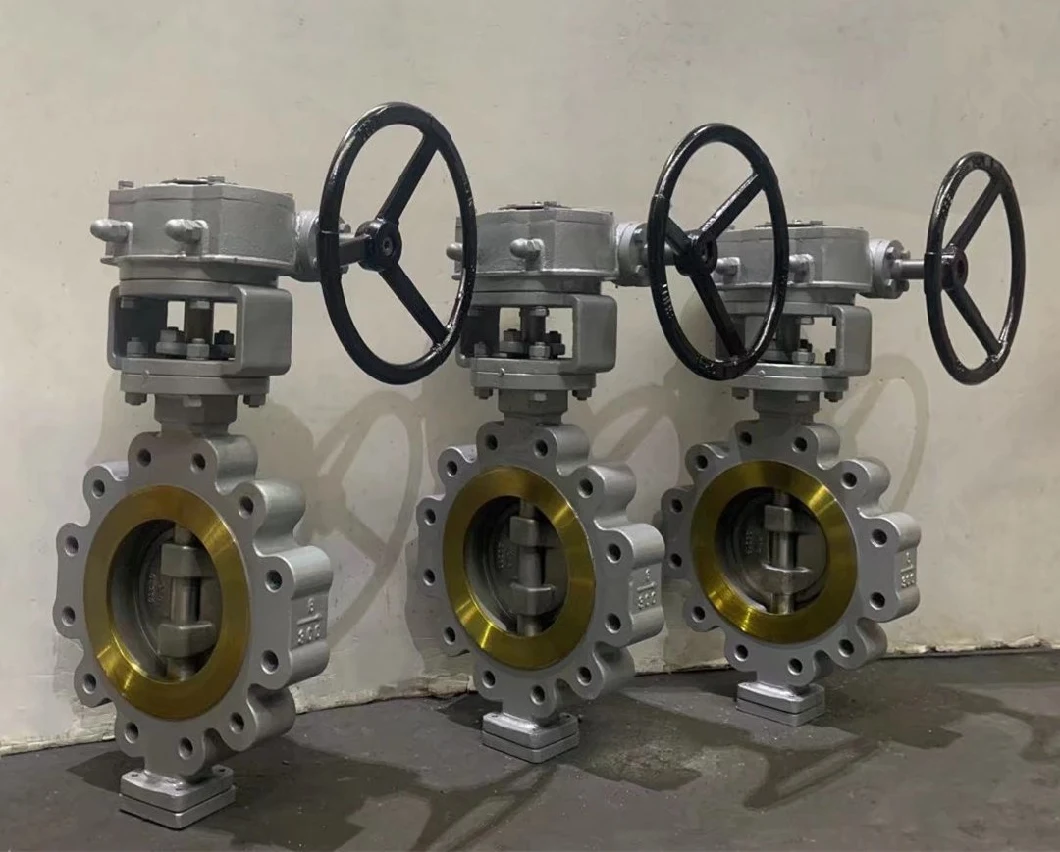 DN50 up to DN2000 150lb Worm Gear Operated Flange Stainless Steel Wafer Type Triple Offset Butterfly Valve